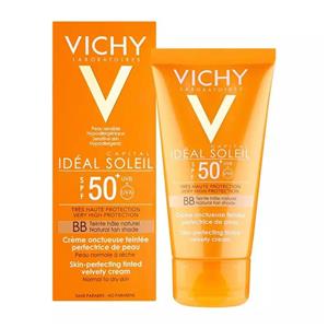 کرم ضدآفتاب دارای تاچ رنگی مخصوص پوست چرب و مختلط با spf50 ویشی 50 میل Vichy SPF50 Plus Sunscreen 50ml