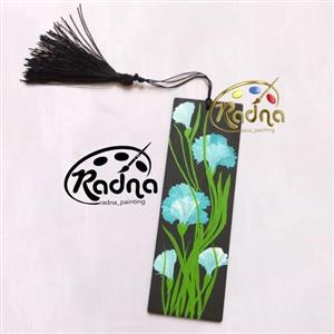 نشانگر کتاب(بوک مارک) چوبی و نقاشی شده با دست