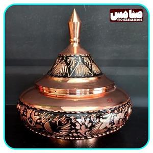 شکلات خوری مسی  الماس تراش مدل شلغمی سایز  بزرگ نانو شده زنجان