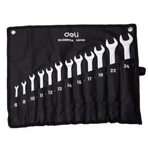 ست 12 عددی آچار ( تخت و رینگی )  DELI کد  DL130012A