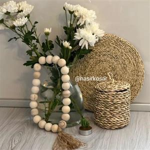 زیر بشقابی طنابی دوخت مخفی وبانکه آسترکشی شده ومهره چوبی دکوراتیو