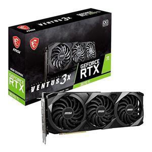 کارت گرافیک ام اس آی (در حد نو) مدل GeForce RTX 3070 Ti VENTUS 3X 8G OC MSI 8GB GDDR6 Graphics Card USED Box 