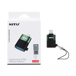 تبدیل NITU Lightning OTG USB 3.0 مدل CN16 – مشکی سبز