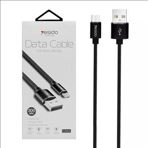 کابل شارژ پاوربانک فست اندروید yesido-CA54-مشکی