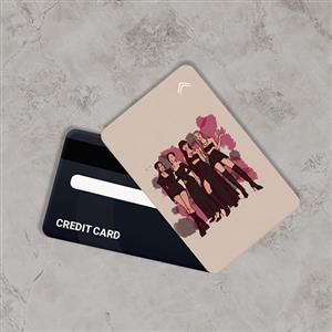 استیکر کارت بانکی طرح گروه موسیقی بلک پینک (Black Pink) کد CAA841-K 