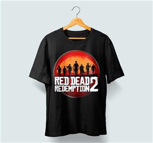 تی شرت با طرح رد دد ردمپشن red dead redemption 2