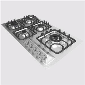 اجاق گاز 5 شعله صفحه ای استیل مدل G954 گرویتی