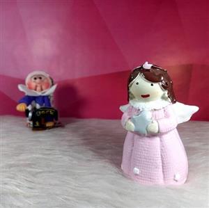 مجسمه فرشته پلی استر-فرشته دکوری کوچک-فرشته دختر-ماکت گلدونه