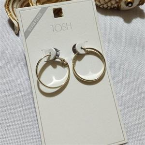گوشواره حلقه ای آبکاری نقره