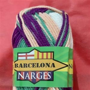 کاموا بارسلونا نرگس100گرم  مناسب شال کلاه دستگیره و بافتنی های فانتزی