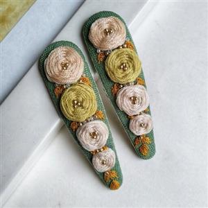 گیره مو گلدوزی شده سلز خوشرنگ با طرح و دوخت عالی