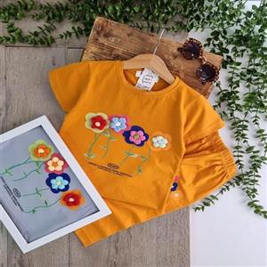 تیشرت  شلوارک  گلها  دخترانه