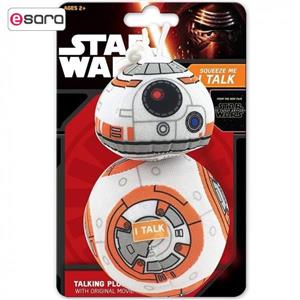 عروسک پولیشی استار وارز کلیپ دار سخنگو مدل BB-8 Talking Plush Clip-on