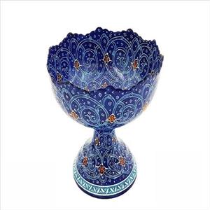 کاسه پایه دار میناکاری اسماعیلی 10 سانتی متری Enameled bowl 