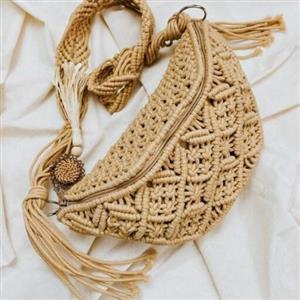 کیف کمری مکرومه سپید