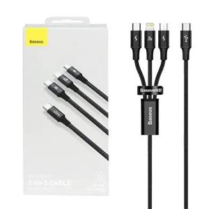 کابل تبدیل Type-C به لایتنینگ / MicroUSB / USB-C بیسوس مدل CAMLT-SC01 طول 1.5 متر