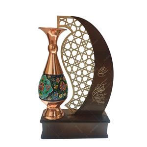 تندیس گلدان مس پرداز 20 سانتی متری کد019