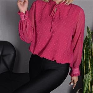 شومیز دونه برفی  سایز بندی 38 تا 46 رنگبندی کار  کالباسی طوسی سرخابی خردلی