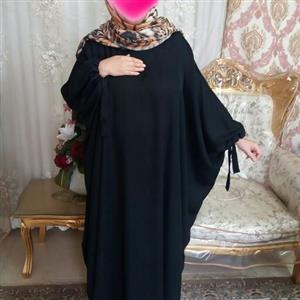 عبا یا مانتو عبایی محرمی مناسب پیاده روی در جنس کرپ حریر و ابرو بادی