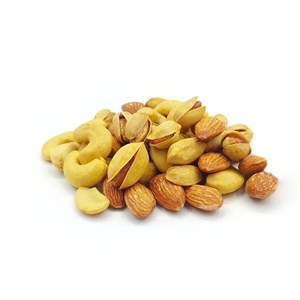 اجیل مزه مهمونی 1000گرم (بادم هندی با پوست  مغز فندق پسته یا پوست  مغز بادام)