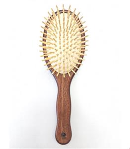 برس مو چوبی بیضی شکل رز Rose Wooden Hair Brush