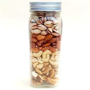 آجیل چهار مغز خام مخلوط اعلا و درجه 1 روناس بسته 360 گرمی کاملا تازه