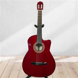 گیتار هنرجویی رنگ قرمز آلبالویی به همراه سافت کیس و  به سراسر ایران