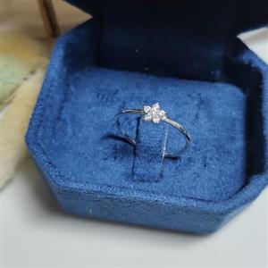 انگشتر نقره زنانه مدل گل  عیار 925 