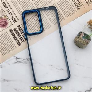 قاب گوشی Redmi Note 11 Pro Plus شیائومی شیائومی اورجینال متال کیس Metal طرح پشت طلق شفاف دور سیلیکونی سرمه ای کد 96