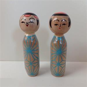 ادمک چوبی با طرح هندسی کاملا دست ساز مجموعه دو عددی
