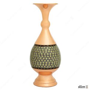 گلدان صراحی خاتم کاری ارتفاع ۲۵ سانتی متری 