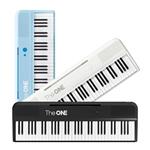 The ONE Smart Keyboard COLOR 61 Lighted Keys Piano Keyboard, Music Keyboard for Beginners with 256 Tones, 64 Polyphony, Built-in LED Lights and Free Apps (Blue)