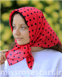 روسری دخترانه توپی قرمز