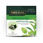 Rostani دمنوش گیاهی رستنی هرمی چای سبز نعنایی مدل Mint Green Tea