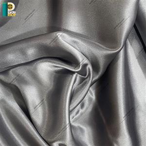 آستر پرده ساتن رنگ نوک مدادی همراه دوخت و نوار