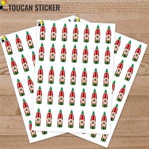 برچسب و استیکر استیکر(برچسب) مینیمال سس قرمز دلپذیر بدون برش 