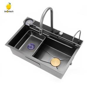 سینک هوشمند آشپزخانه هوادیائو استیل 304 با لیوان شور و صفحه دیجیتال