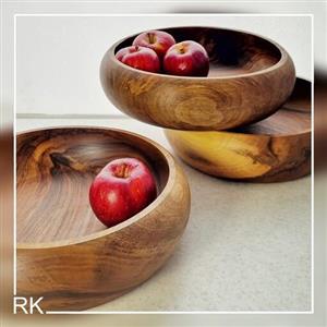 کاسه خمره ایاز جنس چوب گردوقطر 25