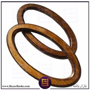 دسته چوبی اعلاء کیف بیضی جنس چوب بسته 2 عددی