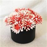 گلدان گل مصنوعی مدل شویدی قرمز رنگ گلدان مشکی قطر 6 و ارتفاع 8 سانتی متر