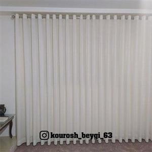 پرده حریر ساده شیک با دوخت دلخواه