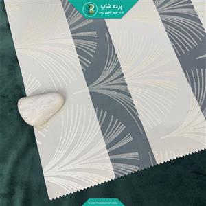 پرده زبرا تمام زمینه طرح گل طلایی زمینه استخوانی