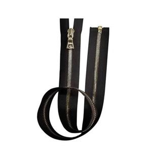 زیپ کاپشنی 70 سانتی متری فلزی مدل Fe-70-Sil دنده نقره ای مشکی