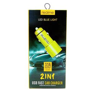 شارژر فندکی فلزی realme مدل 2IN1