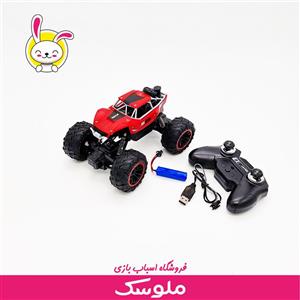اسباب بازی ماشین کنترلی آفرود دودزا دو رنگ قرمز و سفید قیمت مناسب