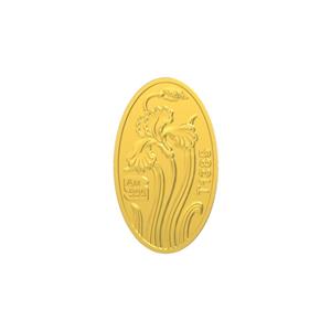پلاک طلای 24 عیار مدل گل زنبق zd 