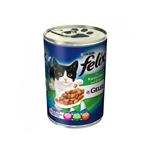 کنسرو فلیکس گربه بالغ با طعم خرگوش و اردک-con felix adult with rabbit&duck 400 gr