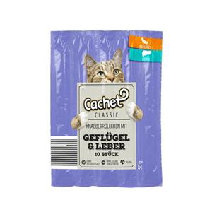 تشویقی گربه مدادی با طعم مرغ و جگر -cachet 