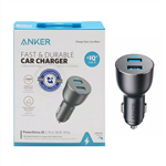 شارژر فندکی فست دو پورت ANKER مدل PowerDrive 2 Alloy A2729 36W – خاکستری