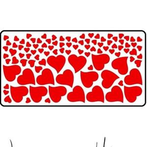 برچسب فانتزی طرح قلب قرمز 